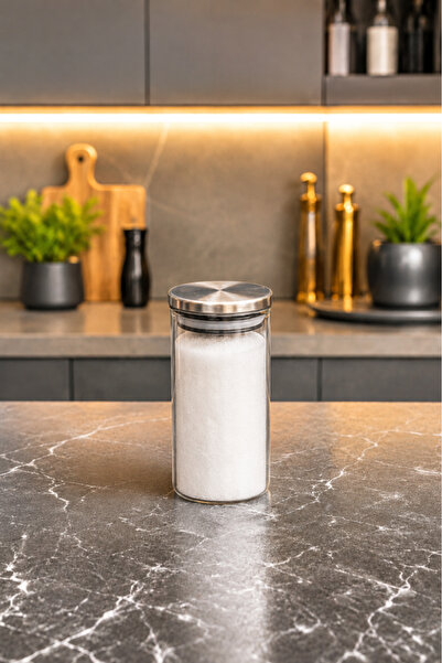 abenim 300 ml Metal Borosilikat Baharatlık Takımı 1 Adet