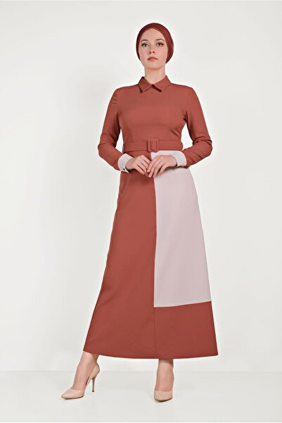 Alvina 40580 Model Double Color Dress