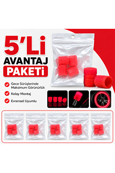 anonim Fosforlu Sibop Kapağı Seti KIRMIZI
