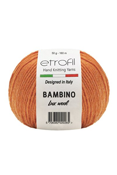 Generic Brand Bambino Lux Φωτεινό Πορτοκαλί Μαλακό Νήμα Πλεξίματος 60% Μαλλί ...
