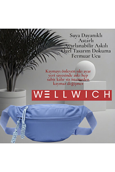 wellwich حقيبة كروس زرقاء للنساء