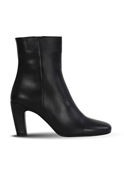 Bueno Shoes Black Leather Women's Heeled Boots 39Wb2998