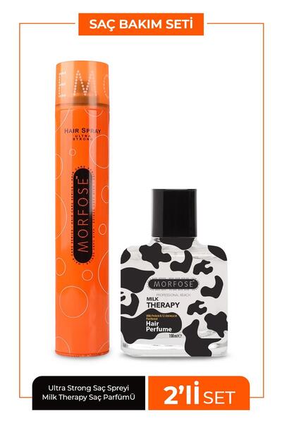 Morfose K-Milk Therapy Saç Parfümü 100 ml + Ultra Strong Saç Spreyi 400 ml