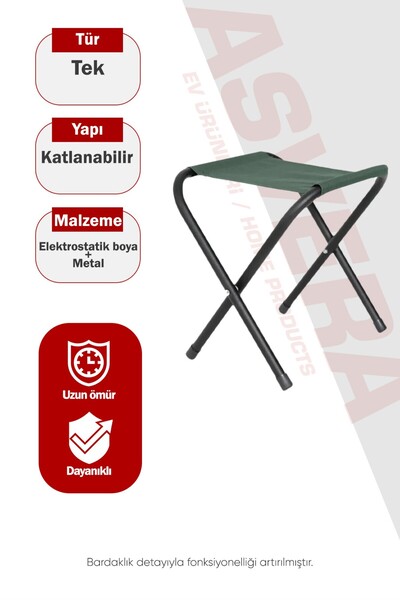 ASVERA Yakut Serisi – Katlanır Kamp ve Balıkçı Taburesi Portatif Hafif Pratik...