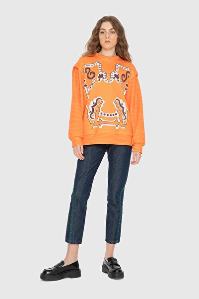 Manimani Baskı Ve Vatka Detaylı Sweatshirt