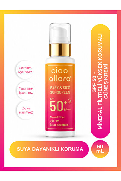 Ciao Allora SPF 50+ Bebek Güneş Kremi Baby&Kids Sunscreen