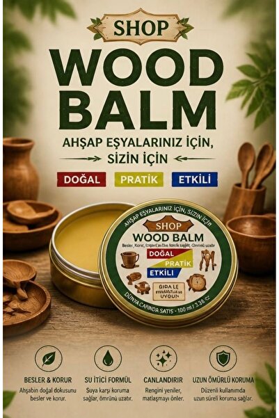 shop Wood Balm Ahşap Bakım Besleyici Koruyucu Doğal Balzam 100 ml