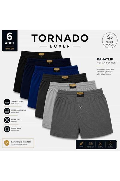 luxtornado Boxeri pentru bărbați, amestec de bumbac și lycra, cu model, pache...