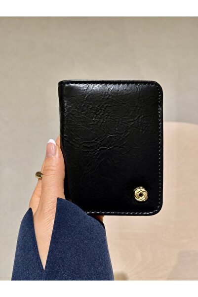 dericom Women's Mini Black Wallet with Snap Fastener Card Holder - Small Wall...