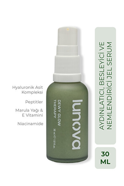 Lunova Aydınlatıcı Ve Nemlendirici Jel Serum | E Vitamini, Peptit, Hyaluronik...