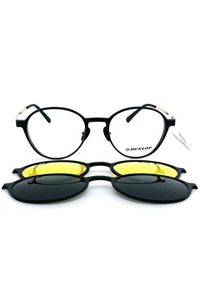DUNLOP 4807 C1 نظارات مستقطبة مضادة للوهج مع مشبكين + حماية من الضوء الأزرق