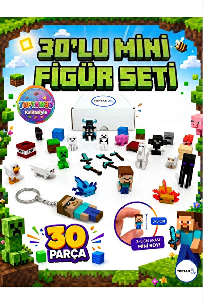 Toptan3D Mini Figure Toy Set - 30-Piece Toy Set, 30-Piece Gift Set (Cardboard...