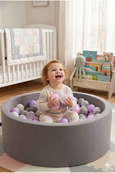 Wellgro Bubble Pops 200 Toplu Gri Top Havuzu