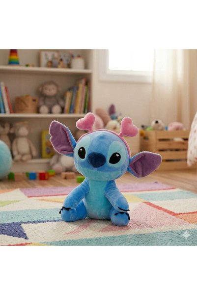 Cici Oyuncak Peluş Stitch Valentines, 25 cm Hediyelik Çocuk Odası Orijinal Li...