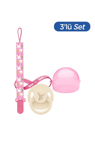 Wee Baby Pure Yuvarlak Uçlu Kauçuk Emzik 6-18 Ay No:2 - KREM (Kutu ve Bant Se...