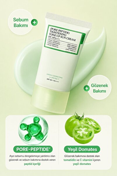 FULLY Pore Peptide Tightening SPF50+ PA++++ - Peptid İçerikli Ton Eşitleyici Güneş Koruyucu