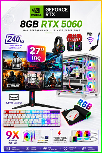 Dmc N323 Windows 11 / Ryzen 7 5700 / 32GB RAM /1TB SSD / RTX5060 /27"240Hz / ...