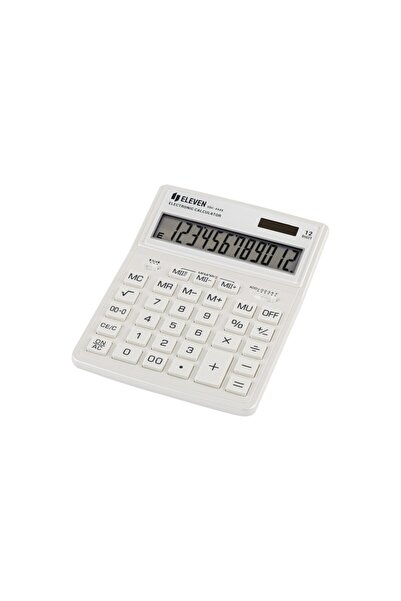 ELEVEN Calculator de birou cu 12 cifre, 204 x 155 x 33 mm, Eleven SDC-444XR Alb