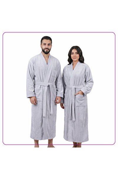 Donetella روب استحمام يونيسكس مقاس XL بياقة كيمونو، مصنوع من الألياف الدقيقة ...