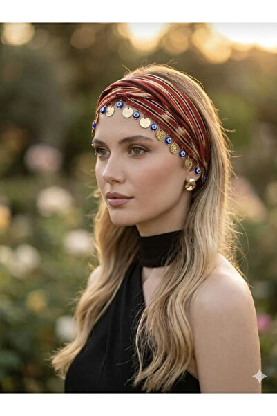 ASYA PAZARLAMA 5 bucăți Black Sea Evil Eye cu margele și Lira Kesan, eșarfă, ...