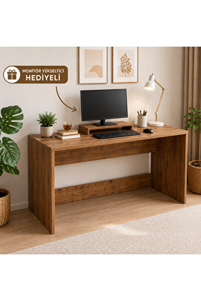 Nenu Nova Atlas Çam Oyuncu Masası 120x60 cm - Modern Bilgisayar Masası - Çalı...
