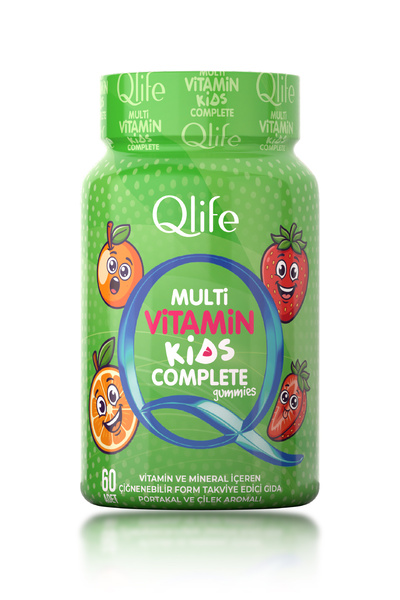 Qlife Multi Vitamin Kids Complete Gummies Çocuklar İçin Multivitamin Çiğneneb...