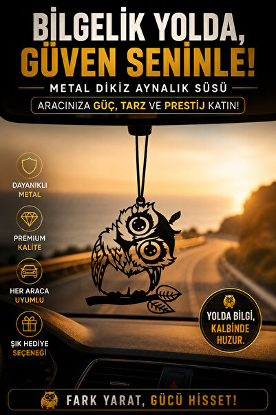 VENON Metal ✨ BAYKUŞ ✨ Dikiz Aynası Süsü Metal Araba Askılık Motifli Oto Akse...