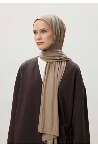 Freshscarfs Penye Şal Koyu Vizon