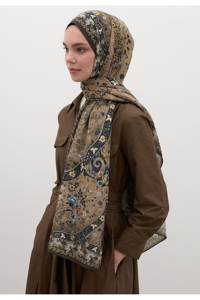 Freshscarfs Haki Berthe Desen Şal