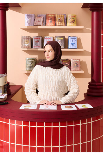 Freshscarfs Pamuklu Keten Şal Turkish Coffee