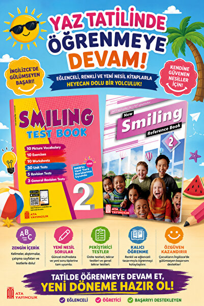 Ata Yayıncılık Ata-2. Sınıf Smiling Test Book+new Smiling Reference Book (2'l...