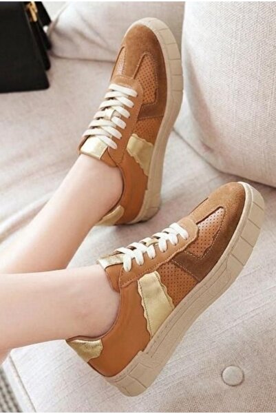 TREND Kadın Günlük Hakiki Deri Sneaker Kaydırmaz Taban Esnek Rahat Ortopedik ...