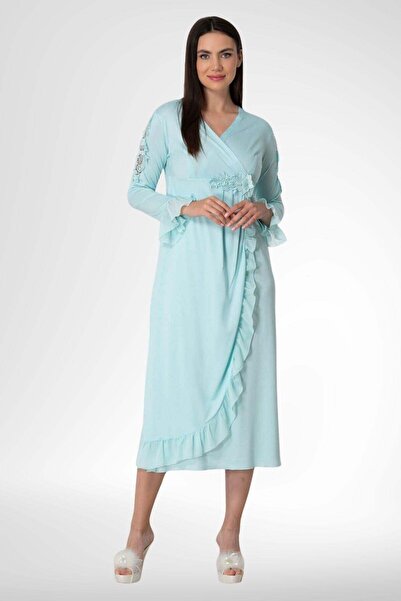 Mecit Pijama Νυχτικό εγκυμοσύνης Mecit 5522 Τυρκουάζ