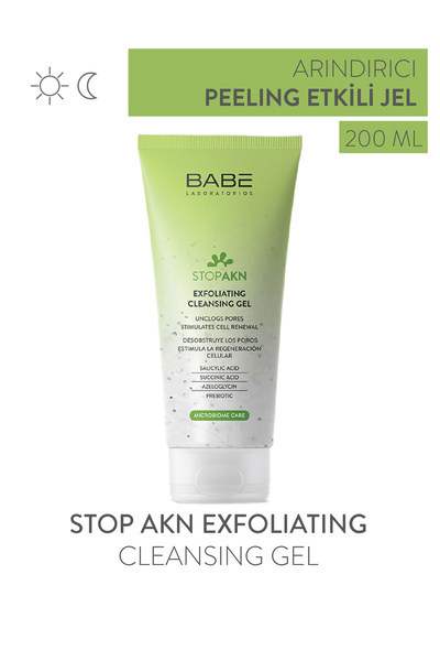 Babe Laboratorios Stop Akn Exfoliating Cleansing Gel 200ml - Cleansing Gel wi...