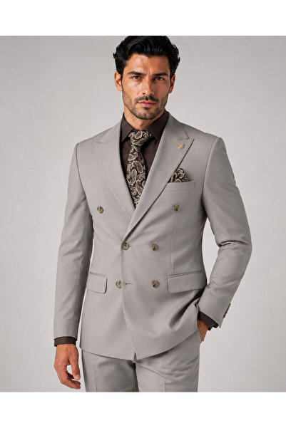 The Tailor Classics Erkek Kruvaze Takım Elbise - Erkek Ceket Pantolon