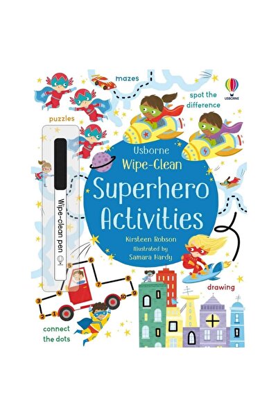 Usborne Write and Erase - Superhero Book - Wipe-Clean Superhero Activities