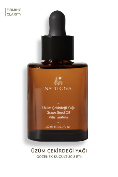 NATUROVA Üzüm Çekirdeği Yağı Soğuk Sıkım %100 Saf 30 Ml