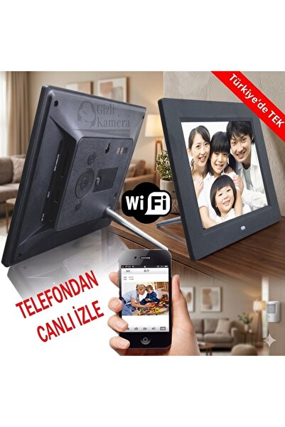 SICAK TAKİP Elektronik Dijital Resim Çerçevesi Casus Gizli Wifi Kamera