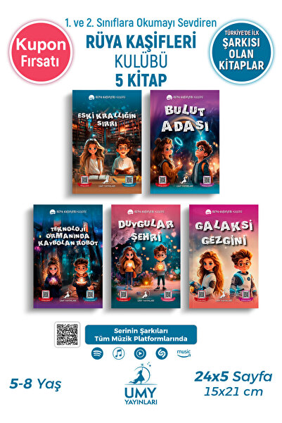 UMY Yayınları Rüya Kaşifleri Kulübü Serisi - 2. Sınıf Okuma Kitabı - 5 Kitap