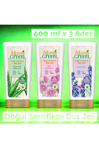 Mom's Green 3'lü Set Doğal Sertifikalı Duş Jeli - Tanışma Seti 3*400 ml EcoCo...