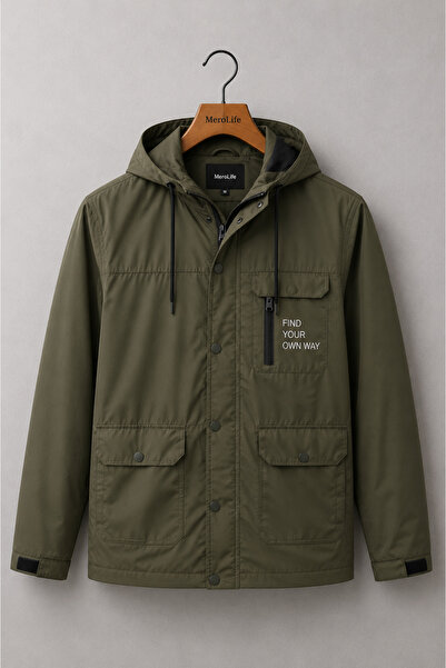 Mero Life Men's Water and Wind Resistant Lined Seasonal Thin Raincoat & Jacket