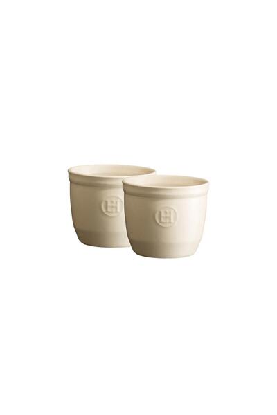 Emile Henry Fırın Kabı Ramekin No.8 2´li Set Ekru/Clay 0,17 Lt Ç:8,5 - Y:7 cm