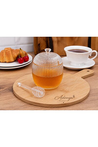 Madame Coco Adenya Sepeti Paris Glass Honey Jar with Spoon - 240ml