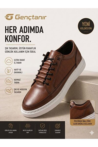 GENCTANİR SHOES حذاء جولز ماتي جلد كلاسيكي ذكي برباط للرجال