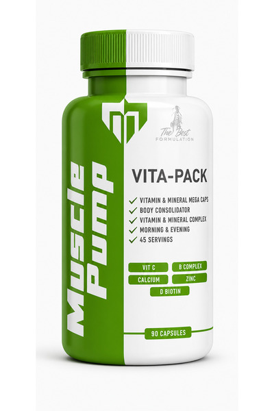 MUSCLE PUMP Vita-Pack Vitamin Mineral 90 Kapsül