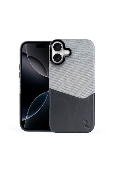 Zebana Apple iPhone 17 Uyumlu Kılıf Zeyra M-Safe Kartlıklı Deri Kılıf Siyah