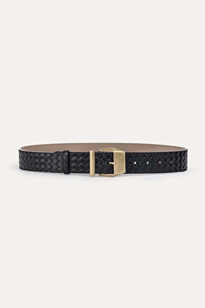 VATKALI Leather Belt with Gold Buckle