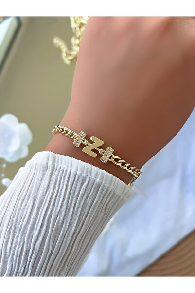 KBC STORE سوار سلسلة مينيمال مزخرف بحرف (حرف Z)