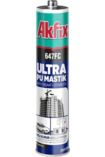 Akfix 647 FC Hızlı Kürlenen Poliüretan Mastik ve Yapıştırıcı 280 ml Beyaz