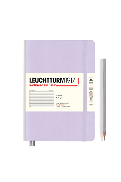 Leuchtturm Caiet A5 Dictando cu copertă flexibilă Liliac